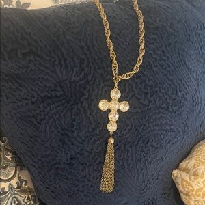 Gold Cross Pendant Necklace
